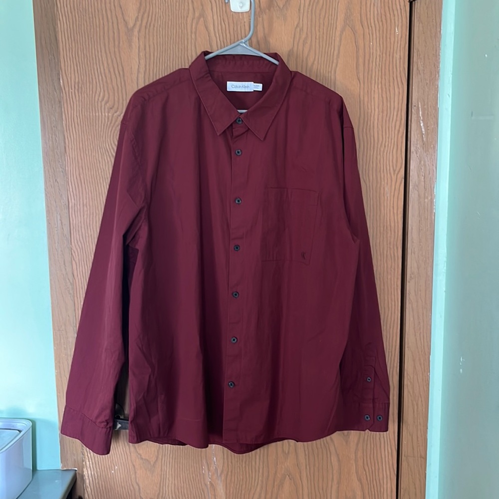 Maroon Calvin Klein Button Down